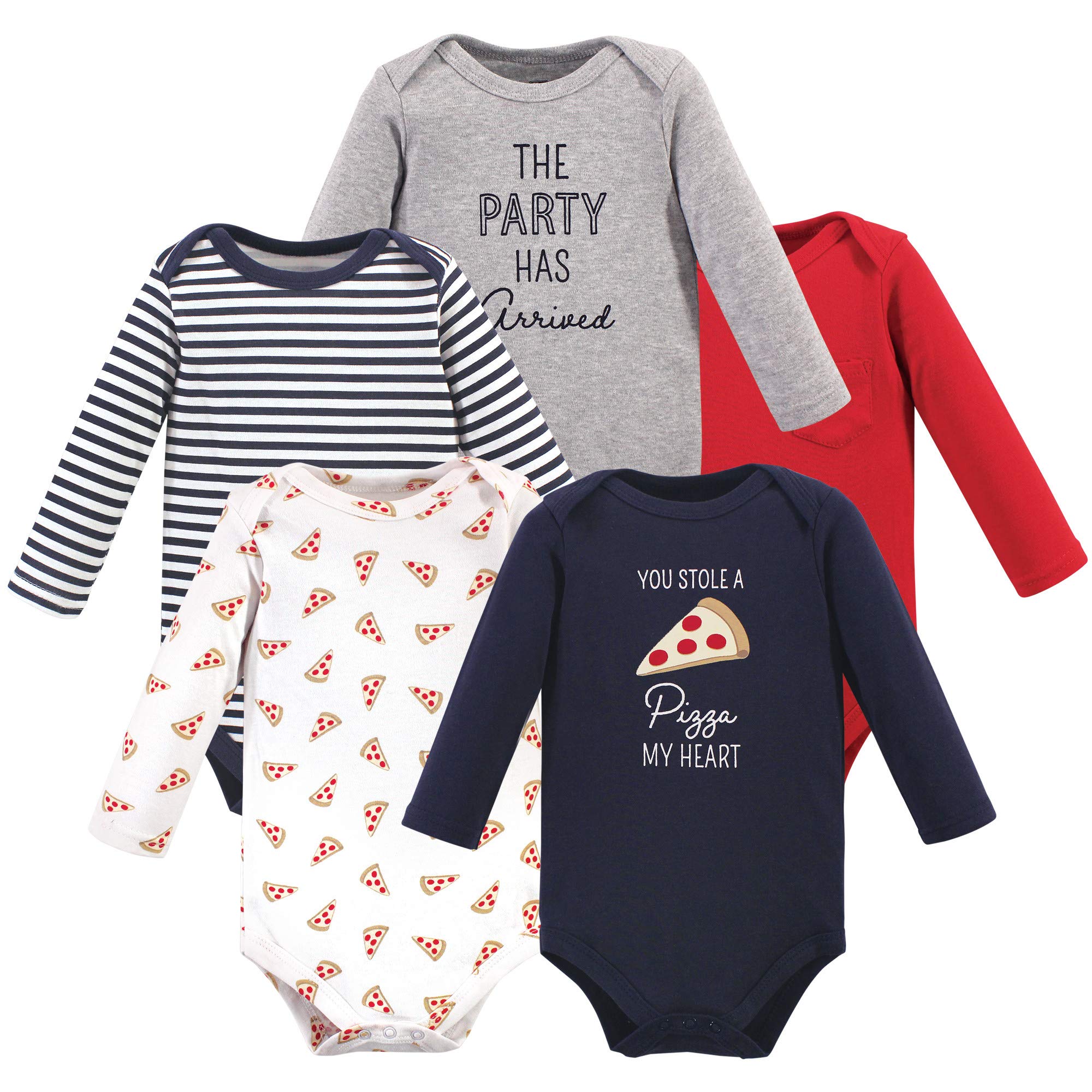 Hudson Baby unisex-baby Cotton Long-sleeve Bodysuits, Heather Gray, 3-6 Months — view 10