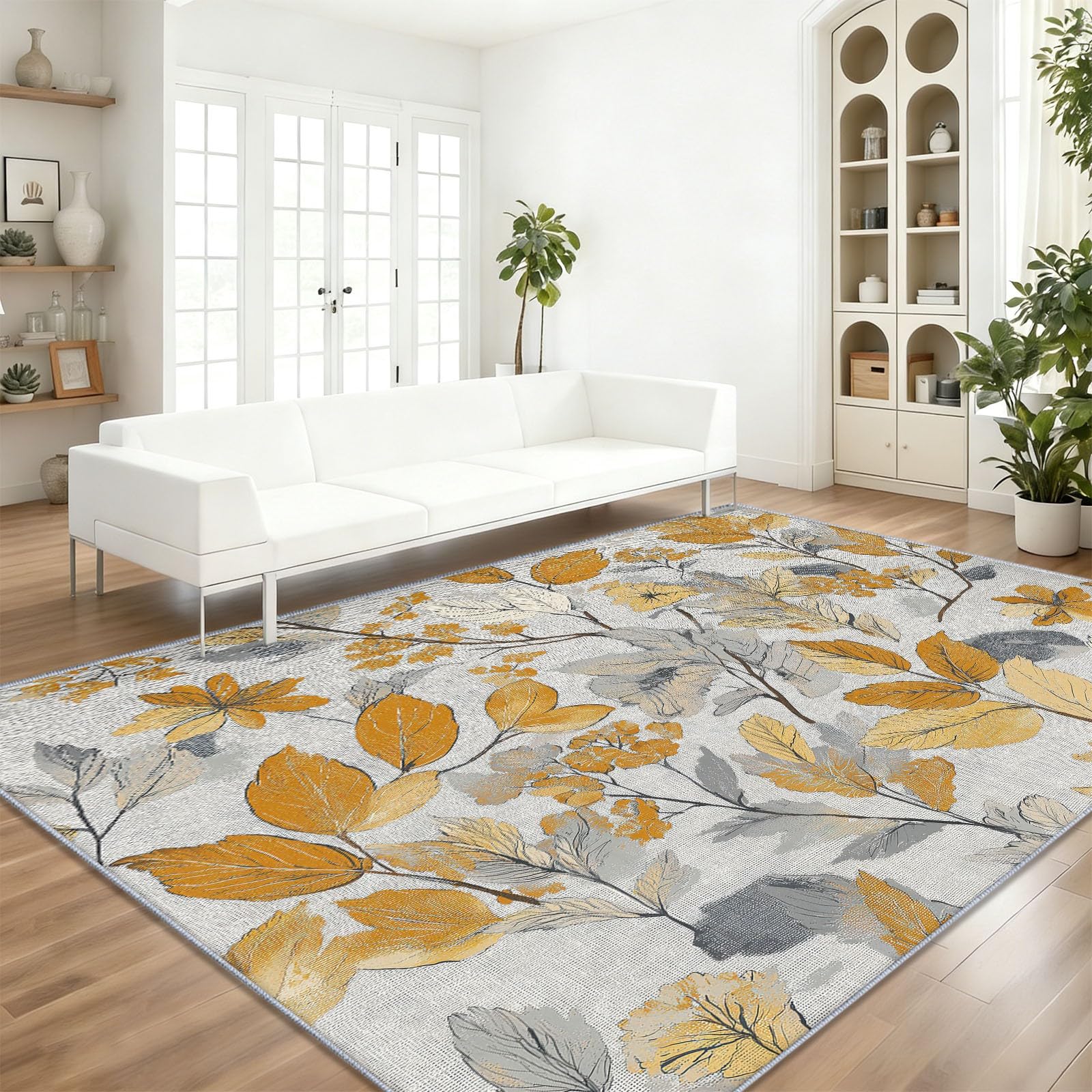 Alfombra de salón rústica moderna lavable a máquina antideslizante
