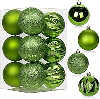 Vista 19 de 30 piezas de adornos de bola de árbol de Navidad irrompibles negros para decoración navideña