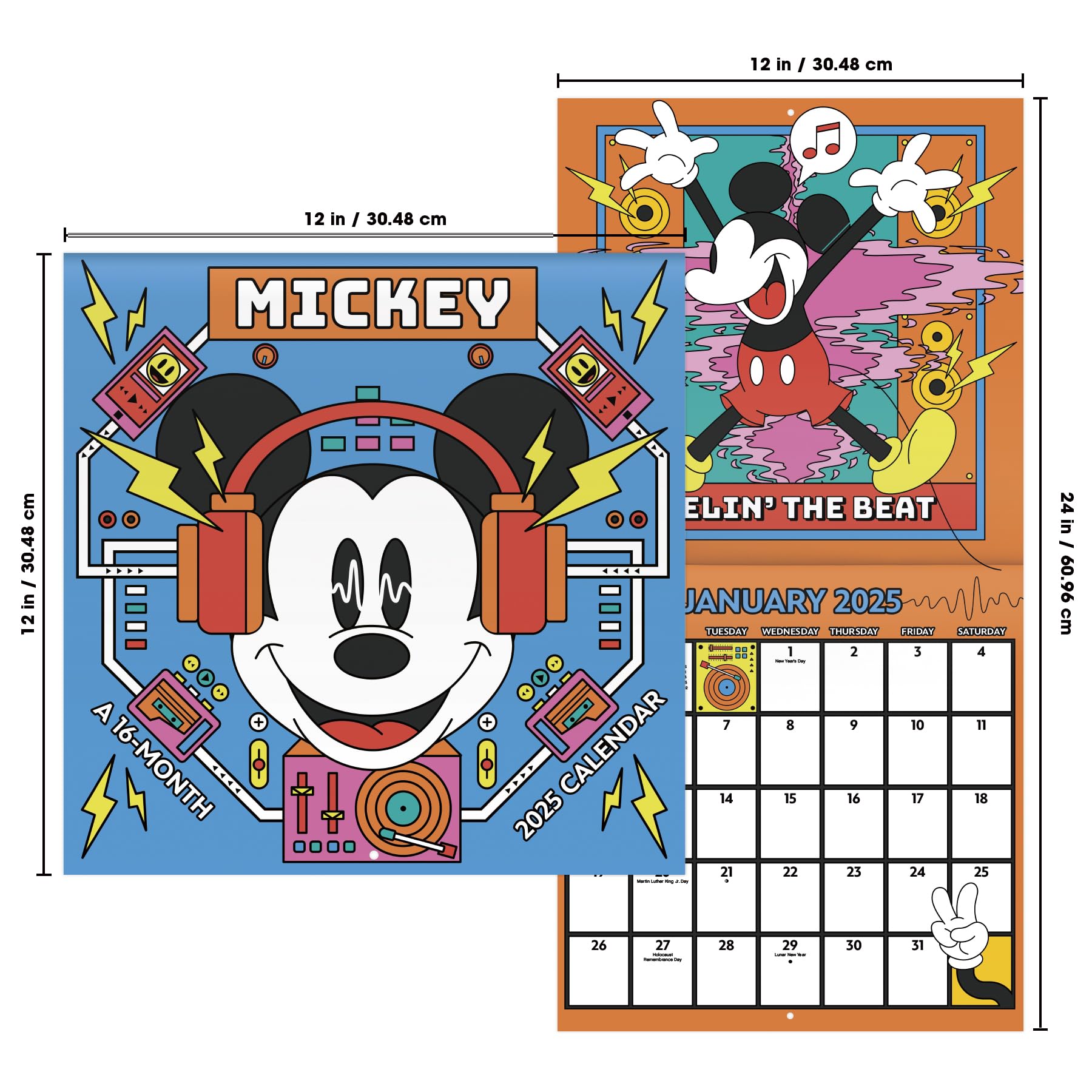 2025 Disney Mickey Mouse Wall Calendar