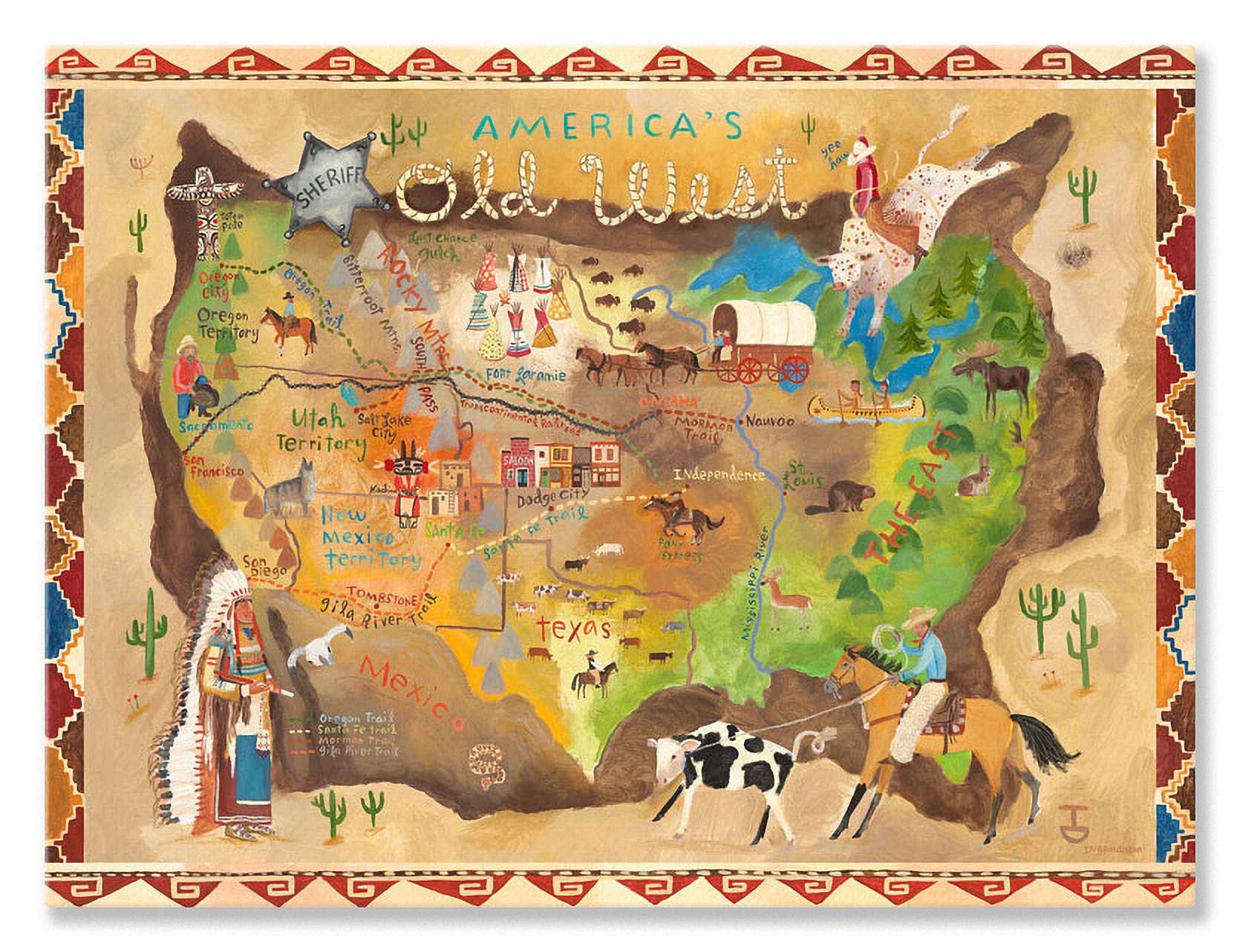 Oopsy Daisy America's Old west Stretched Canvas Wall Art by Donna