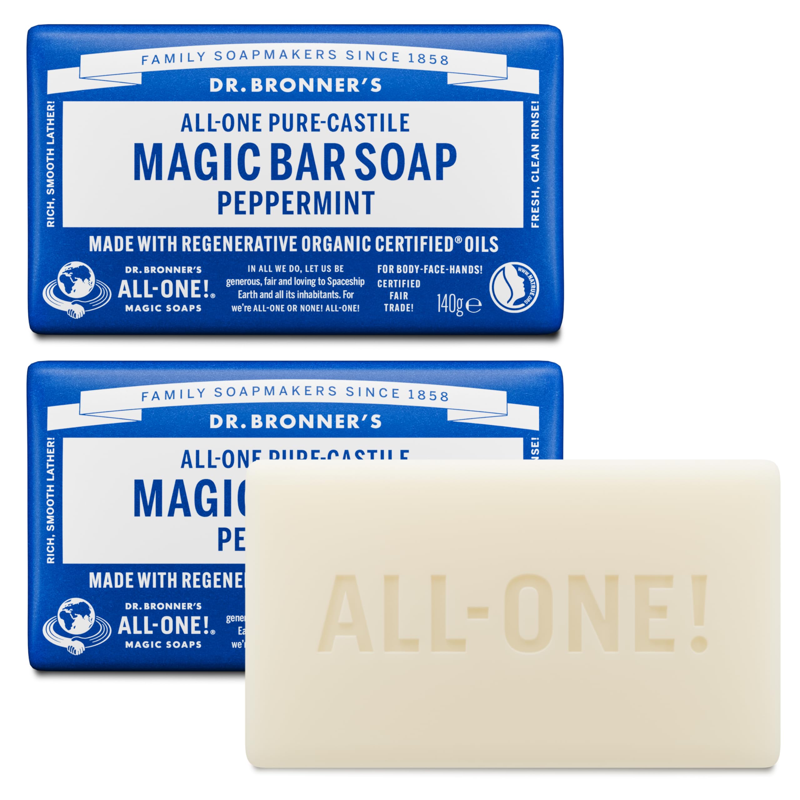Dr Bronner's Dr Bronner Organic Peppermint Soap Bar - 140G