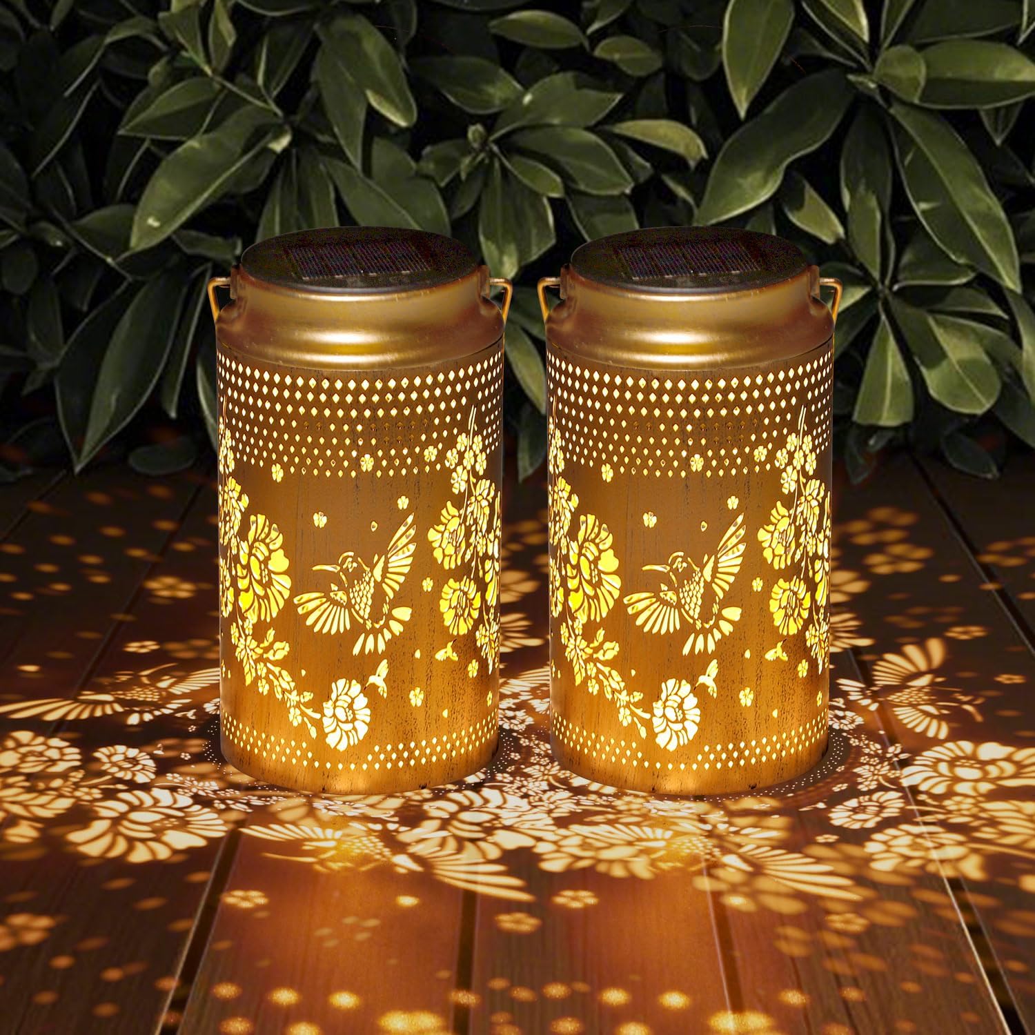 Butterfly Solar Lanterns Outdoor Waterproof, Metal Hanging Lights Decorations for Garden Yard Lawn Patio, Unique Butterfly Gifts for Women Mom Grandma Gardener Mother in Law Christmas