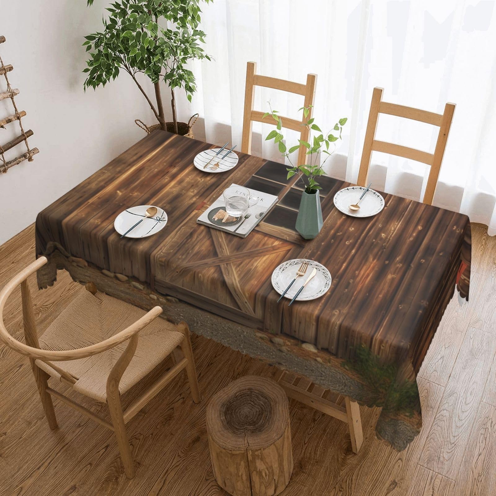 Nappe imperméable rustique pour protection table de cuisine