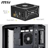 MSI MAG A650GLS PCIE5 Alimentation PC silencieuse, 650W, ATX, 80 Plus Gold, ATX 3.1, Compatible PCIe 5.1, Câbles gaufrés, Connecteur natif 12V-2x6 Bicolore - 6