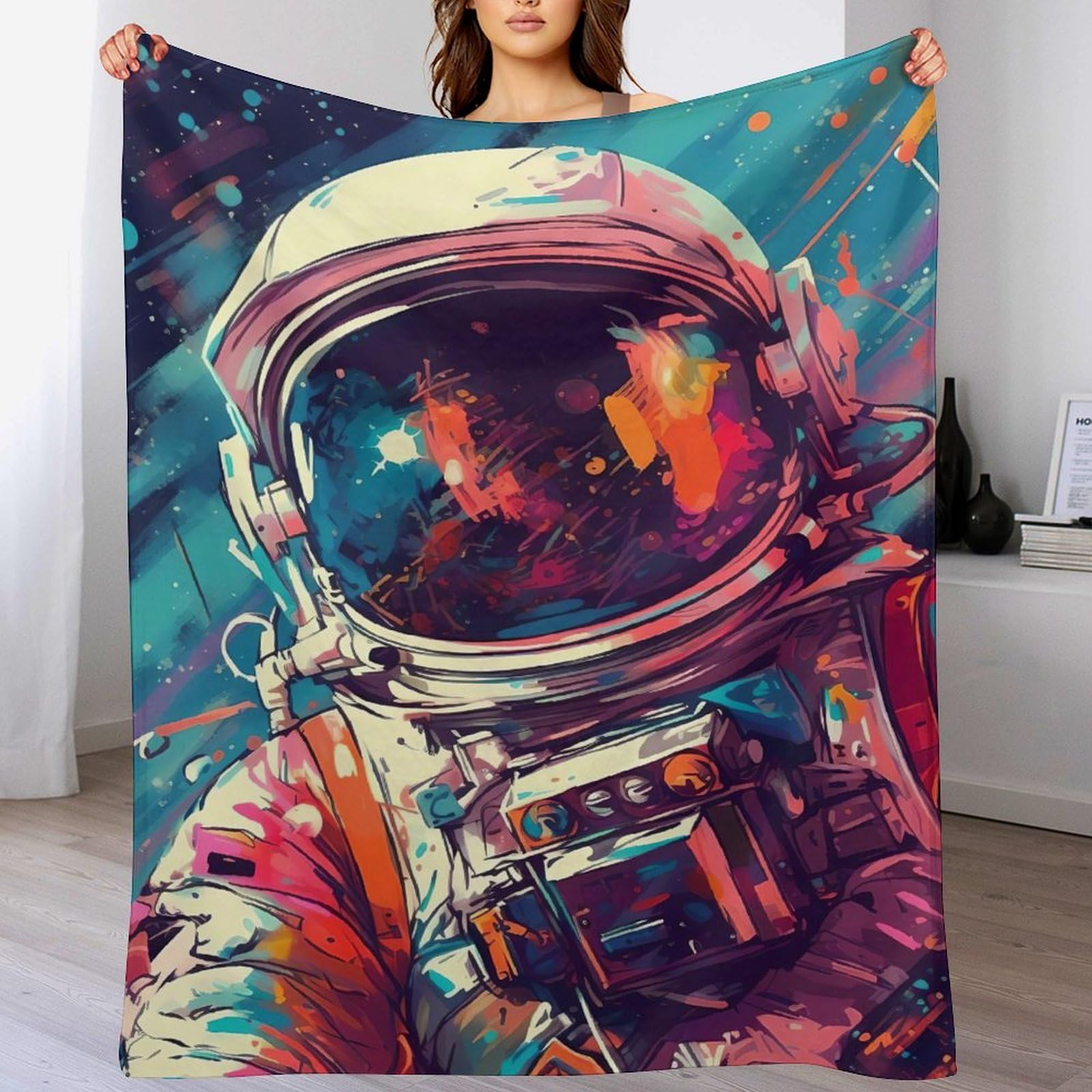 Plaid couverture astronaute pour des siestes confortables sur votre chaise