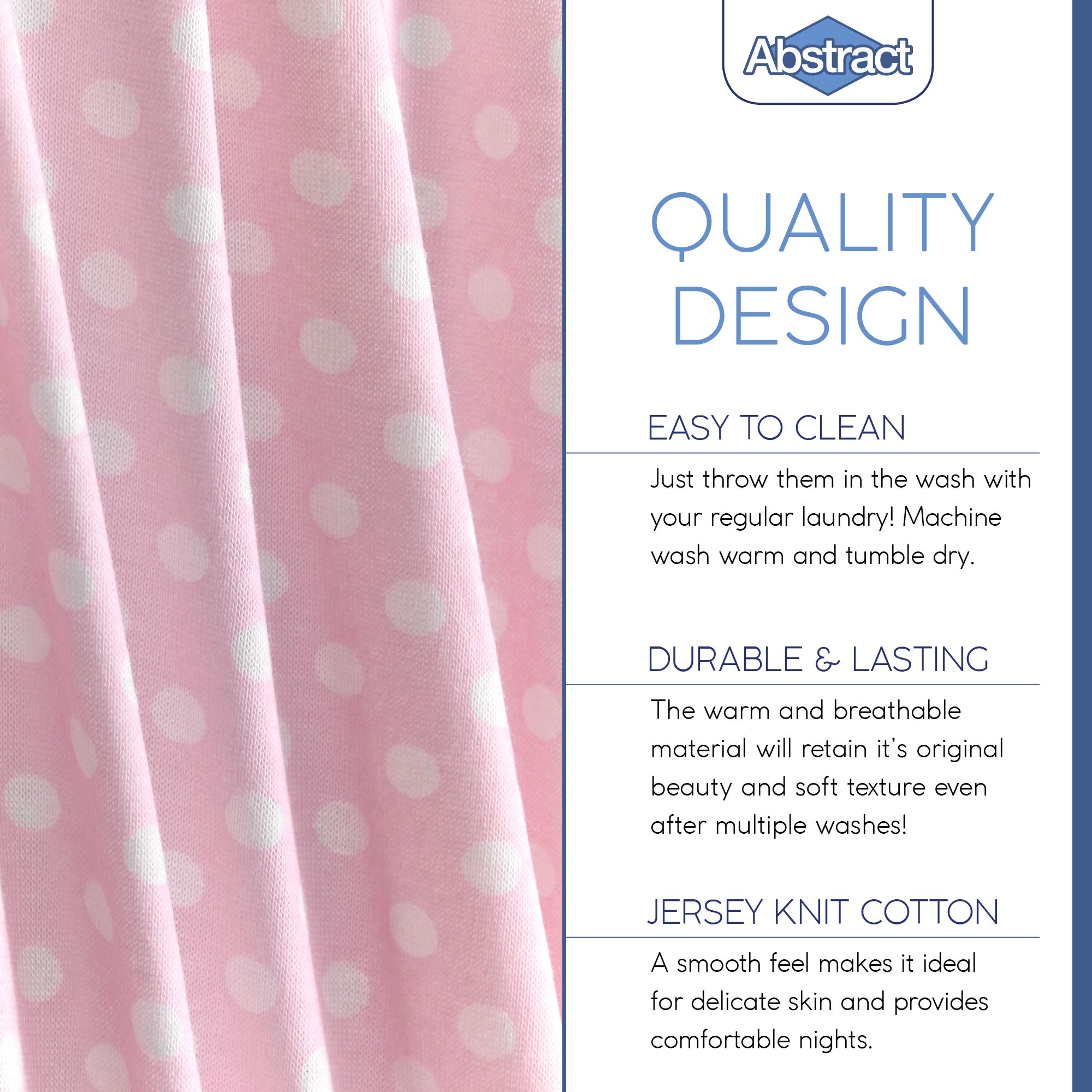 Abstract Polka Dot Blue Crib Sheet - Soft Jersey Knit, Deep Fitted For Mini Crib (24 X 38) - View #4