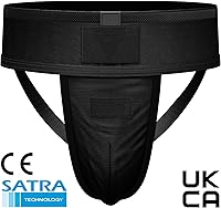 Vista 2 de RDX Protector de Ingle para Hombre, Copa para Boxeo, Kickboxing, MMA, Muay Thai, Entrenamiento de Lucha, Protector de Ingle Ventilado Ajustable
