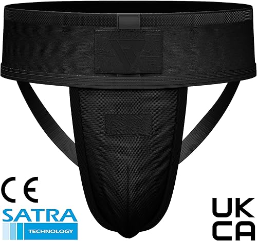 Miniatura 2 de RDX Protector de ingle para hombres, boxeo kickboxing MMA Muay Thai Sparring Groin Guard, ventilado ajustable, entrenamiento de lucha de karate,