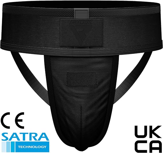 RDX Groin Guard Cup Men, Boxing Kickboxing MMA Muay Thai Sparring Groin Protector, Ventilated Adjustable, Jockstrap Taekwondo, Underwear Jiu Jitsu BJJ Protection, Boys Youth
