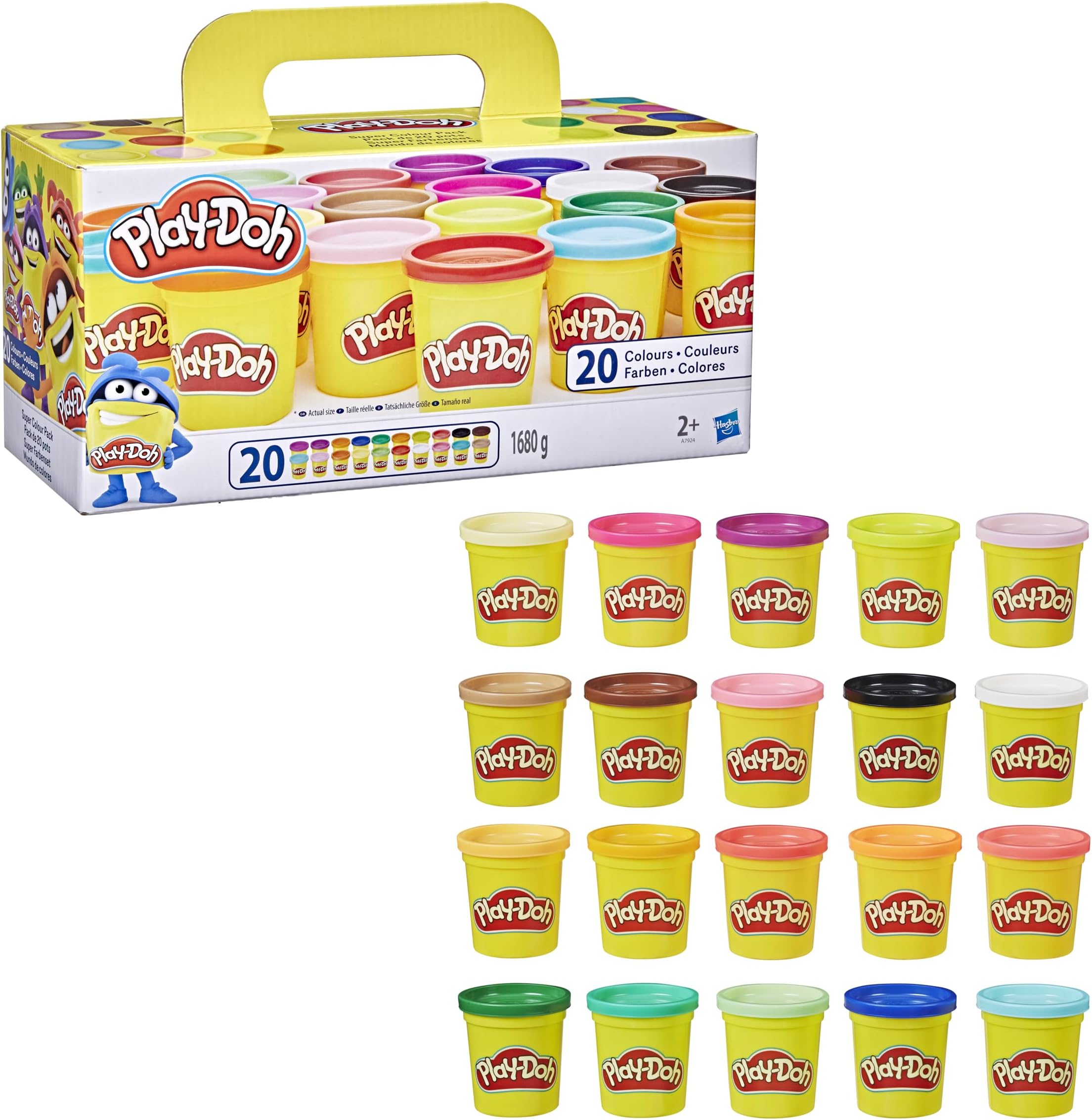 Playdoh Hasbro 36 Pack Case of Colors 85g tubs Assorted colours