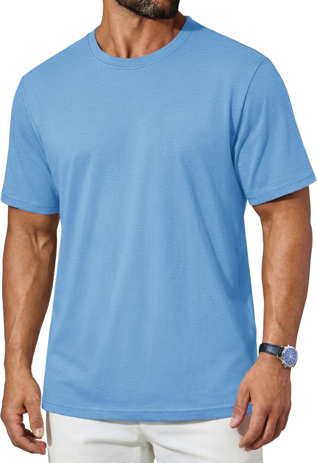 TACVASEN Men's T-Shirts Short Sleeve UPF50+ Mositure Wicking Shirts Lightweight Cooling Crew Neck Tshirt