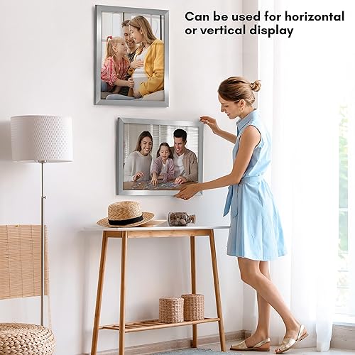 Vista 877 de Americanflat - Marco para póster de 71 x 74 cm con plexiglás pulido, portarretratos negro de madera industrializada, Epic Collection, marco ancho