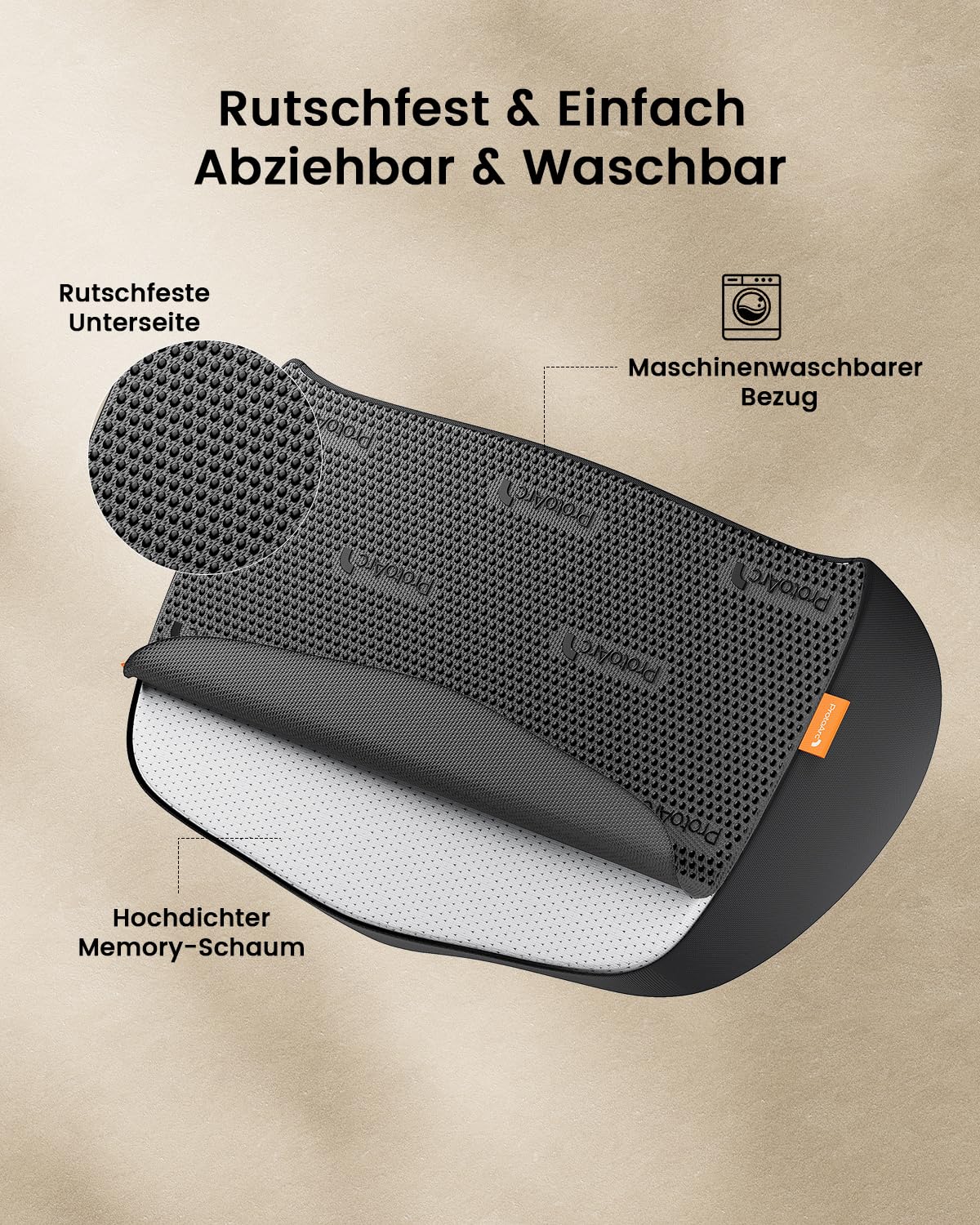 ProtoArc Fussstütze Unterm Schreibtisch Ergonomische mit Massagenoppen