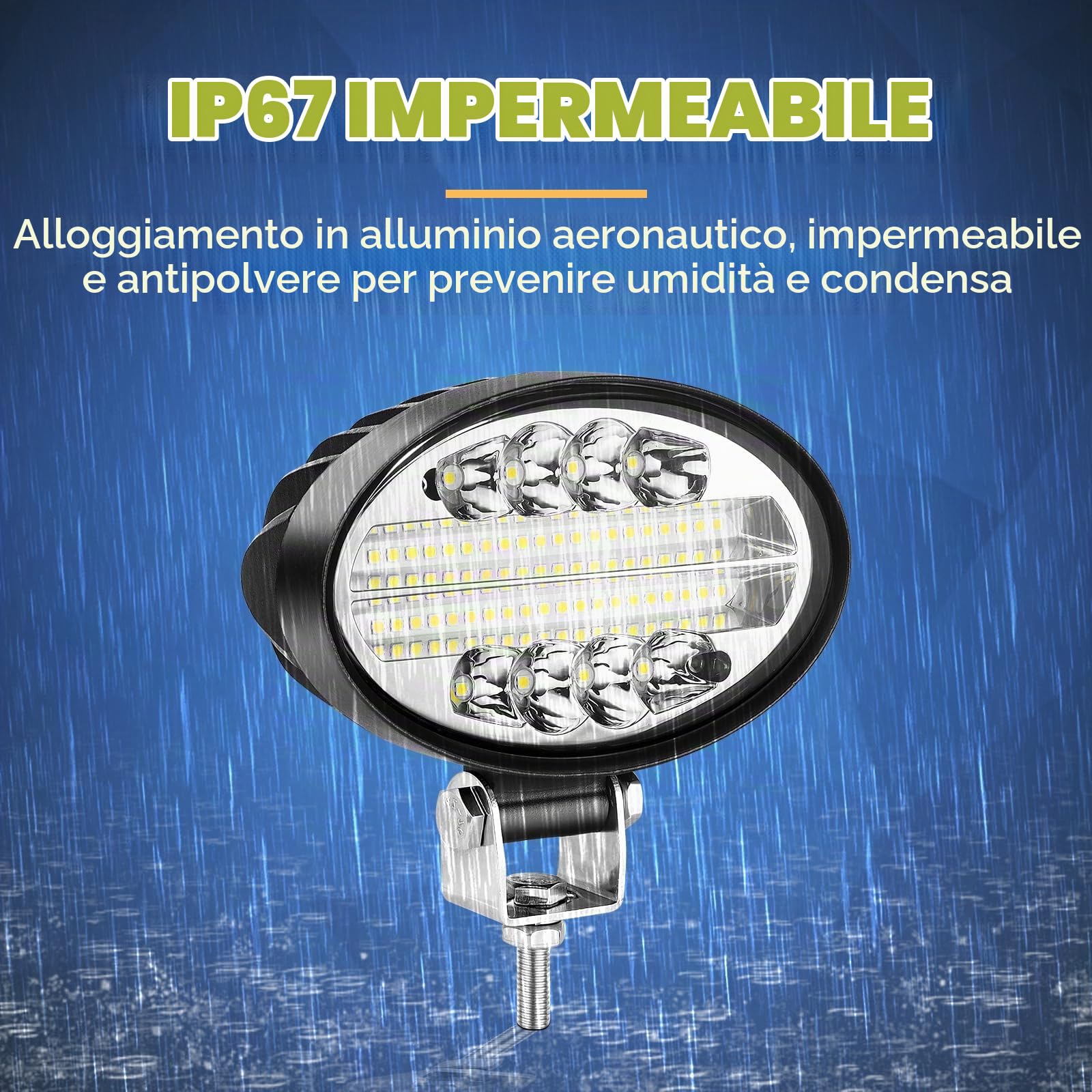 SKYWORLD 4 Pcs Ovale Faro da Lavoro Led, 5.5 Pollici 14 cm 20W | Spot Flood Luci di Lavoro 12V 24V, Fari di Profondità per Auto Off Road Fuoristrada Trattore Escavatore Camion SUV ATV 4x4