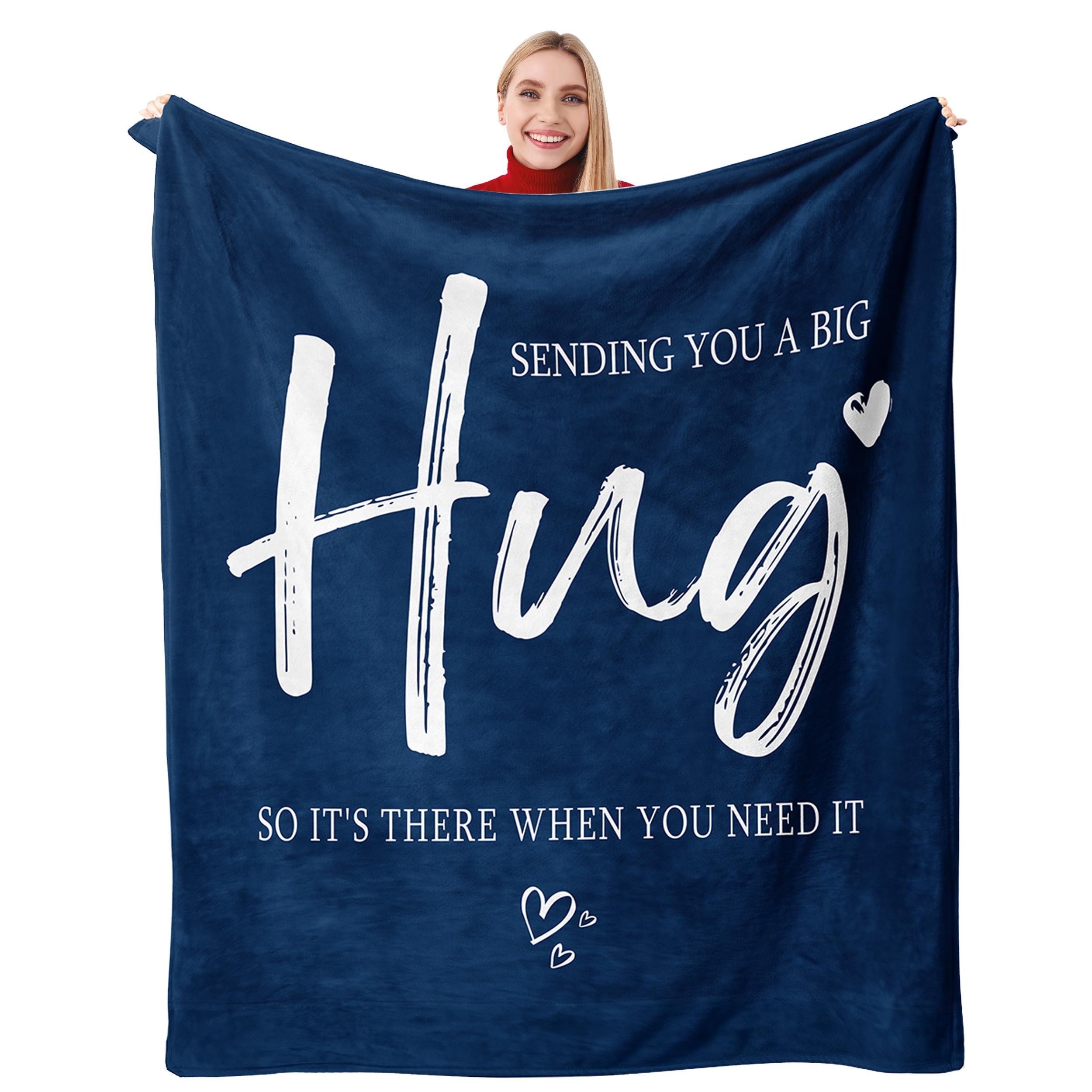 lemzcen Get Well Gifts for Women Men, Healing Hug Blanket, Inspirational Feel Better Gifts for Women Men, Thinking of You Gifts, Breast Cancer Gifts