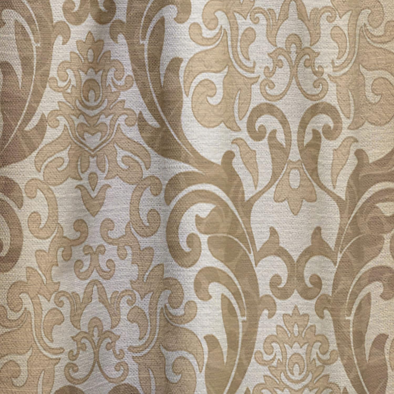 DesignQ Curtains 'Damask Pattern' Curtains for Bedroom, Curtains for Living Room, Curtains & Drapes - Thermal Insulated - Single Panel-52x84