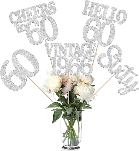 Miniatura 49 de 15 piezas de centro de mesa de feliz cumpleaños 13 palos oficiales para adolescentes vintage 2012 Hello 13 centros de mesa de flores palos saludos a