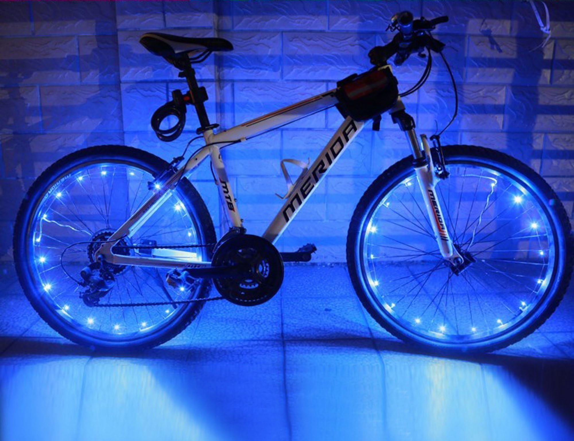 Wheelight® 20 Super-Bright LED Bicycle Lights for Spokes and Frames in Five Colors (Blue)