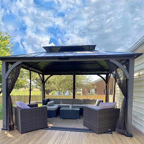 Miniatura 8 de OLILAWN Mosquitera universal de repuesto para kiosco, 10 x 10 pies, cortina de pared lateral de 4 paneles, con cremalleras, fácil de instalar, se