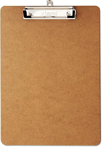 Universal 05562 Portapapeles de cartón duro, capacidad de 1/2 pulgada, capacidad para 8 1/2 pulgadas de ancho x 12 pulgadas de alto, marrón, paquete