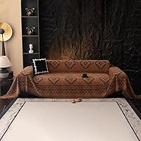 Vista 18 de VClife funda boho de sofá de felpilla para sofá seccional, funda antideslizante para sofá de 2 plazas, protector para mascotas con borlas, funda