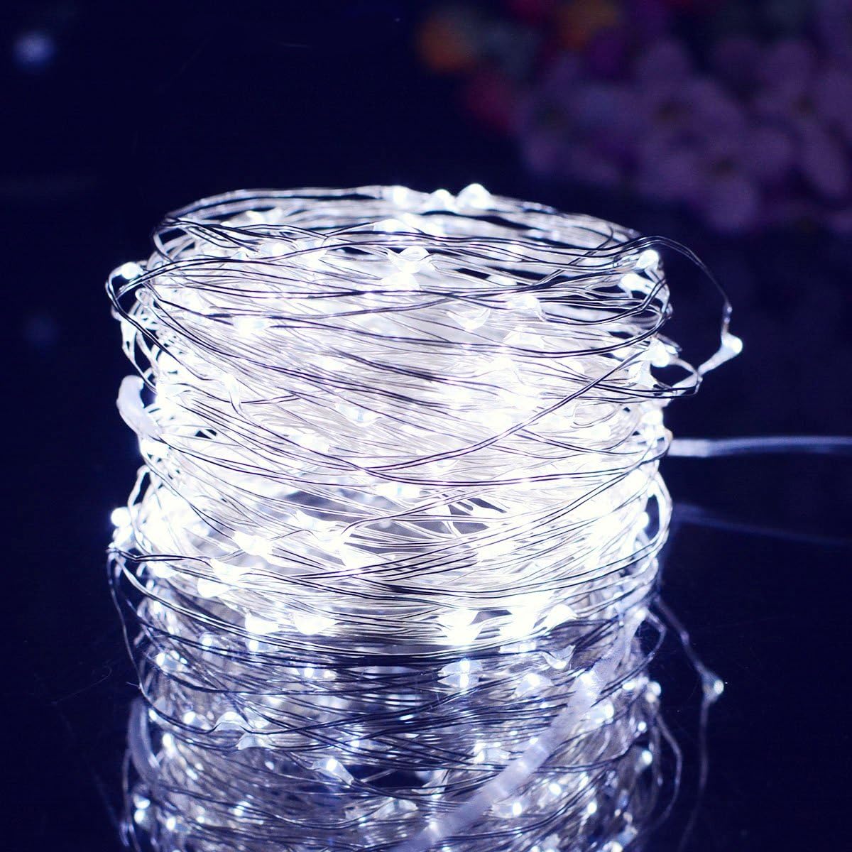 Vmanoo LED String Lights, 72 Feet 200 LED Solar Powered Copper Wire Starry Rope Lights, Indoor Outdoor Lighting for Home, Garden, Party, Path, Lawn, Wedding, Christmas, DIY Decoration, 2-Pack (White)