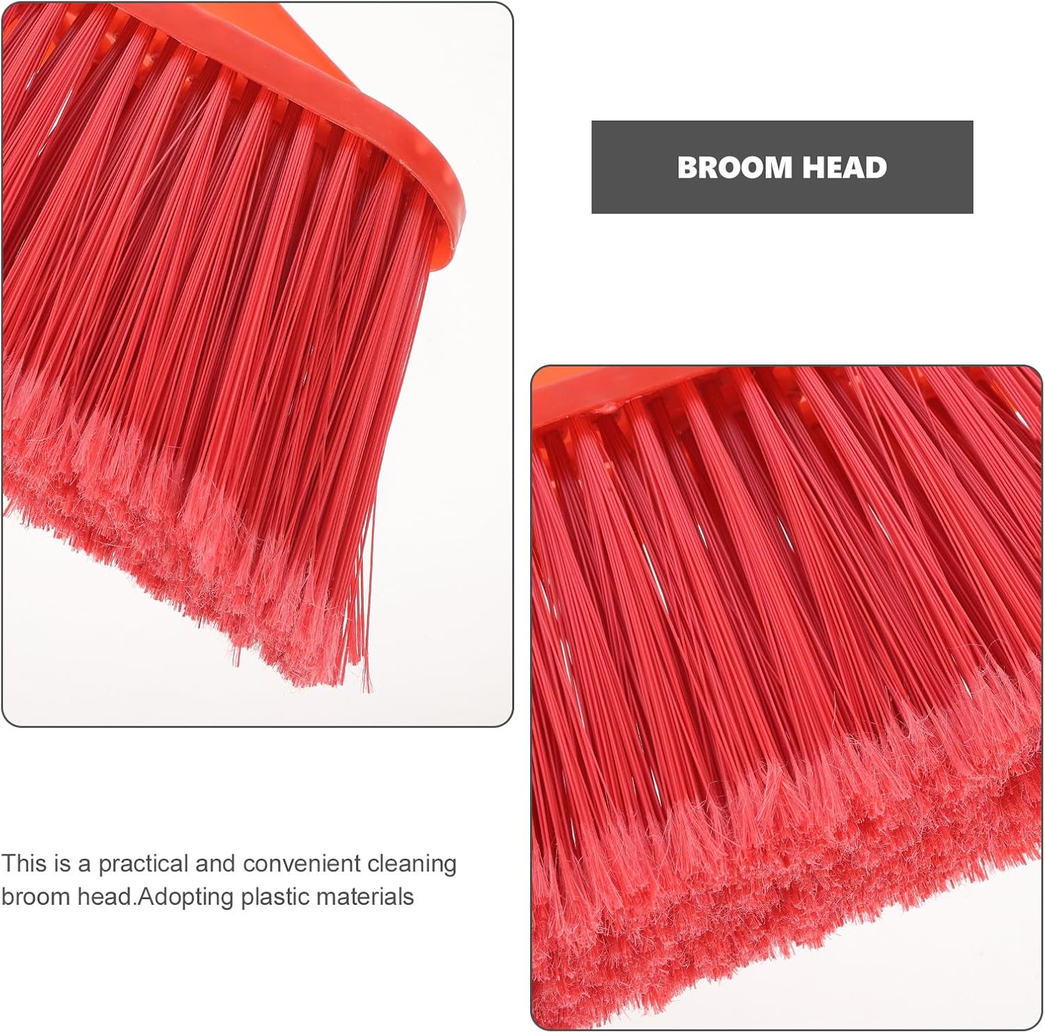 Cabilock Plastic Kitchen Broom Replacement Head, Versatile Sweeper Part for Household Use, Sturdy Plastic Broom Head Compatible with Indoor Sweeping Tasks