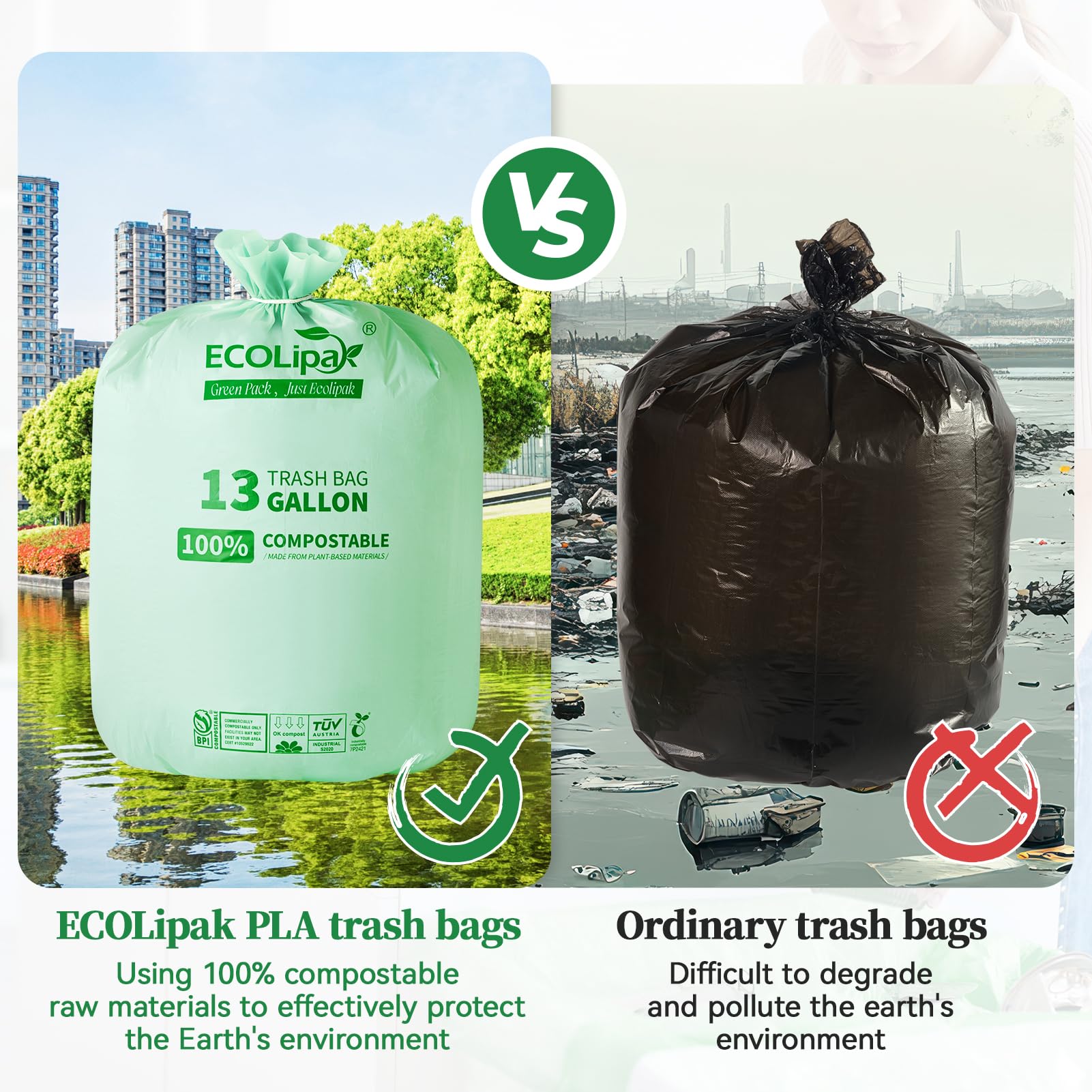 ECOLipak 13 Gallon Compostable Bags Gallery Image