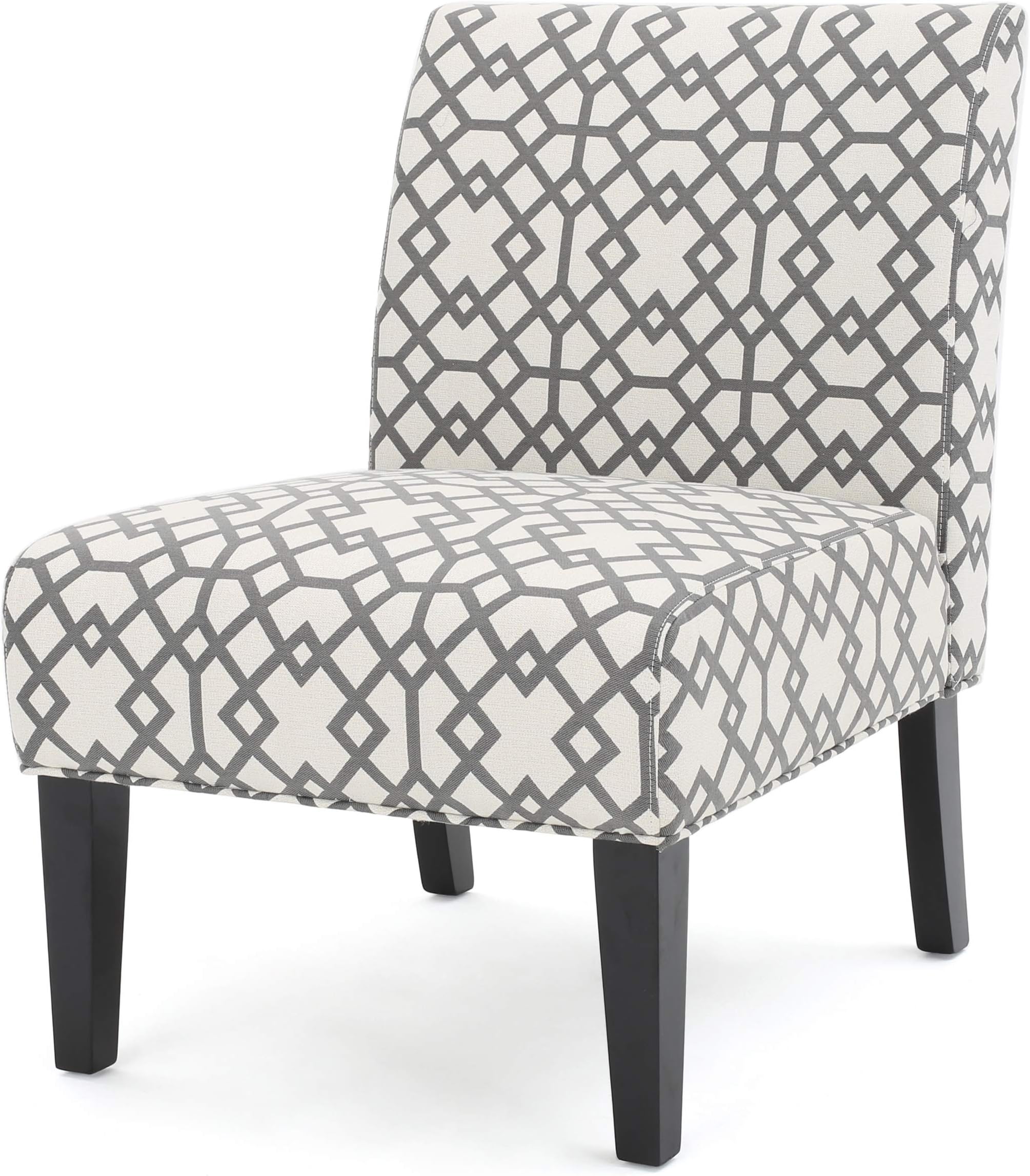 Christopher Knight Home GDF Studio Kendal Grey Geometric Patterned Fabric Accent Chair