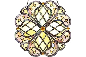 Bieye Baroque Tiffany-Style Stained Glass Transom