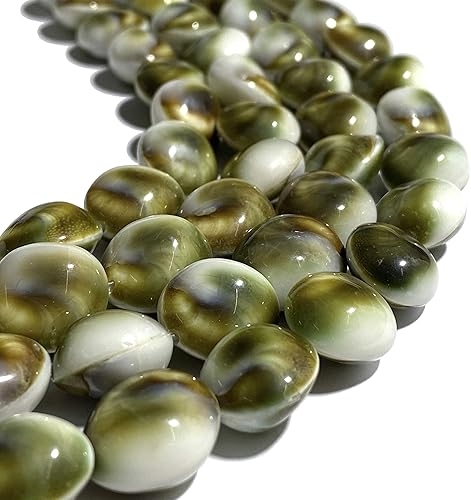 Miniatura 2 de ABCGEMS - Cuentas de concha de ojo Shiva de grado premium, puerta protectora de concha de caracol, 100% orgánicas (cada cuenta está hecha de 2