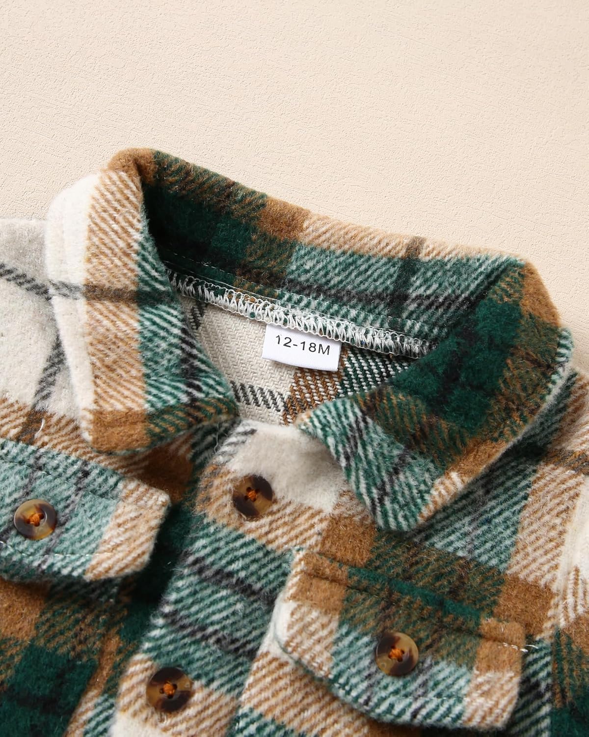 WESIDOM Toddler Boy Clothes Long Sleeve Collar Plaid Shirts Jacket Ribbed Jeans Pants Sets 1-6T Boys Fall Outfits - Image 3