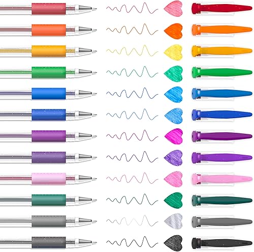 Miniatura 3 de Shuttle Art - Juego de 180 bolígrafos de gel, 12 colores surtidos, paquete de aula a granel para adultos, libros para colorear, dibujar, garabatos,