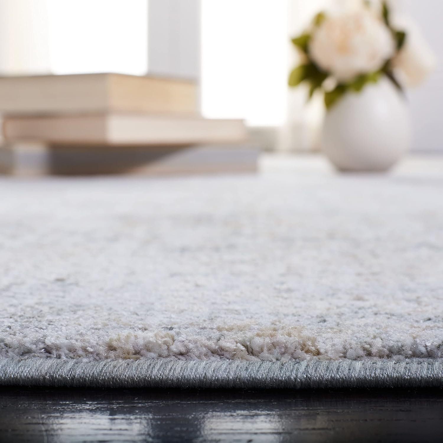 SAFAVIEH Webster Collection Runner Rug - 2'6" x 10', Grey & Beige, Distressed Viscose Design, Ideal for High Traffic Areas in Living Room, Bedroom (WBS312G)
