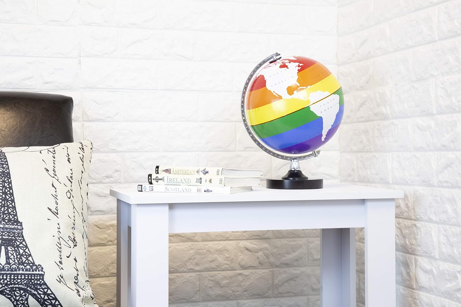 Rainbow Ocean World Globe 9" Diameter Desktop Tabletop