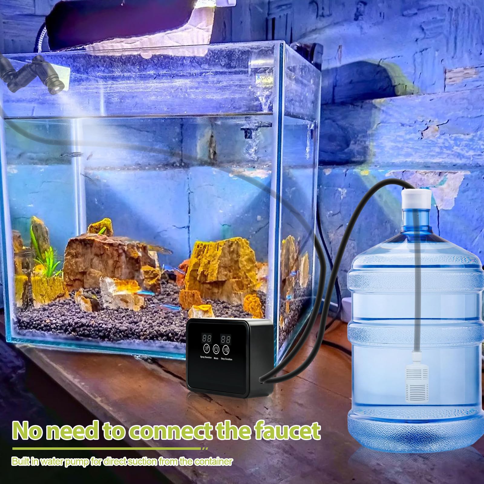 Vegena Inteligentny system mgiełki, automatyczny rozpylacz, nawilżacz powietrza dla gadów, terrariów, mgły, nebulizator do płazów, gadów, kwiatów, kwiatów