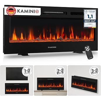KAMINIO  Marlon PRO 42 Electric Fireplace with Heating [Stand Installation