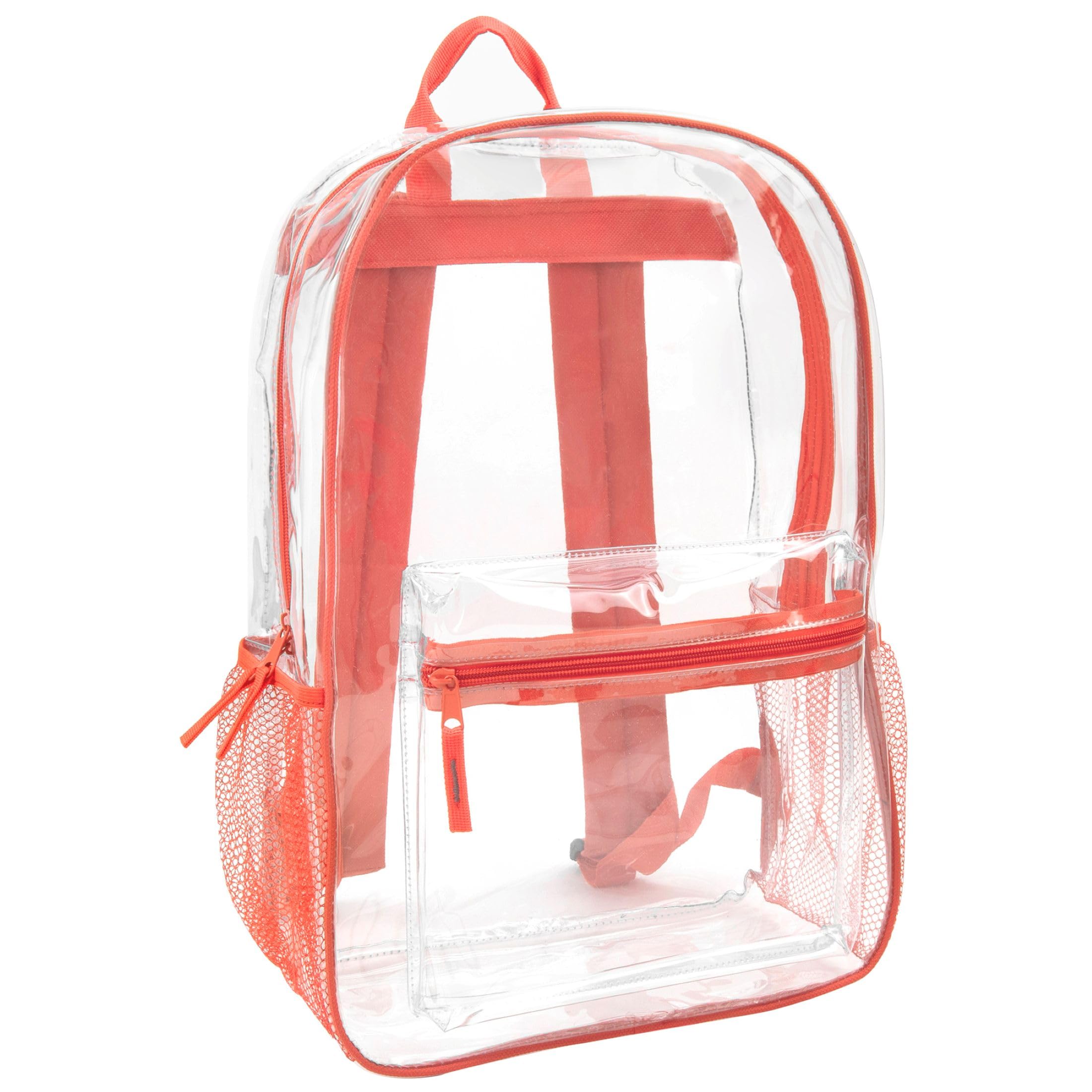 Trail maker Clear Backpack Heavy Duty with Padded Straps, Side Pockets for Kids, Boys, Girls, School, Stadium Approved Events