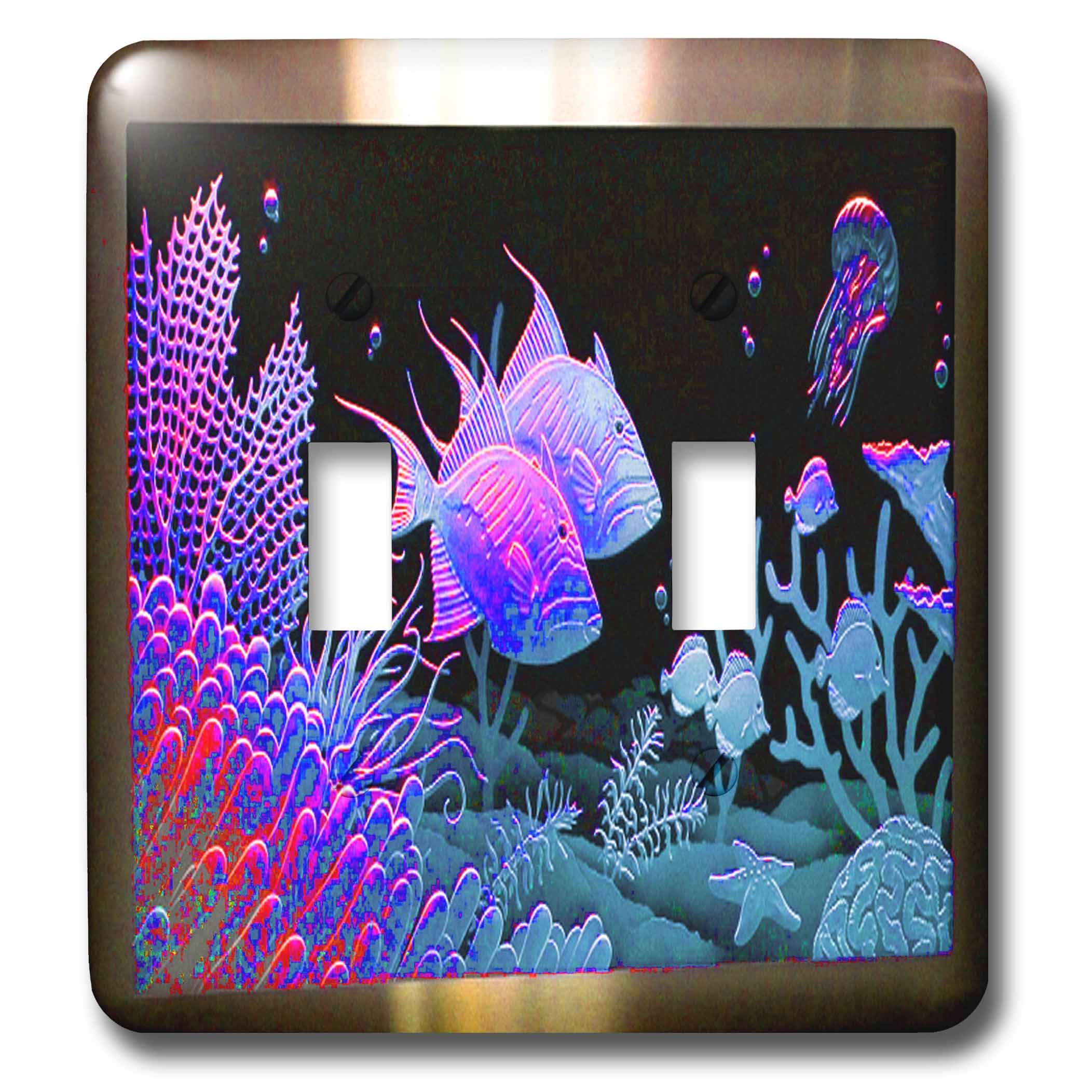 Interrupteur à bascule corail rose fluo avec impression artistique durable