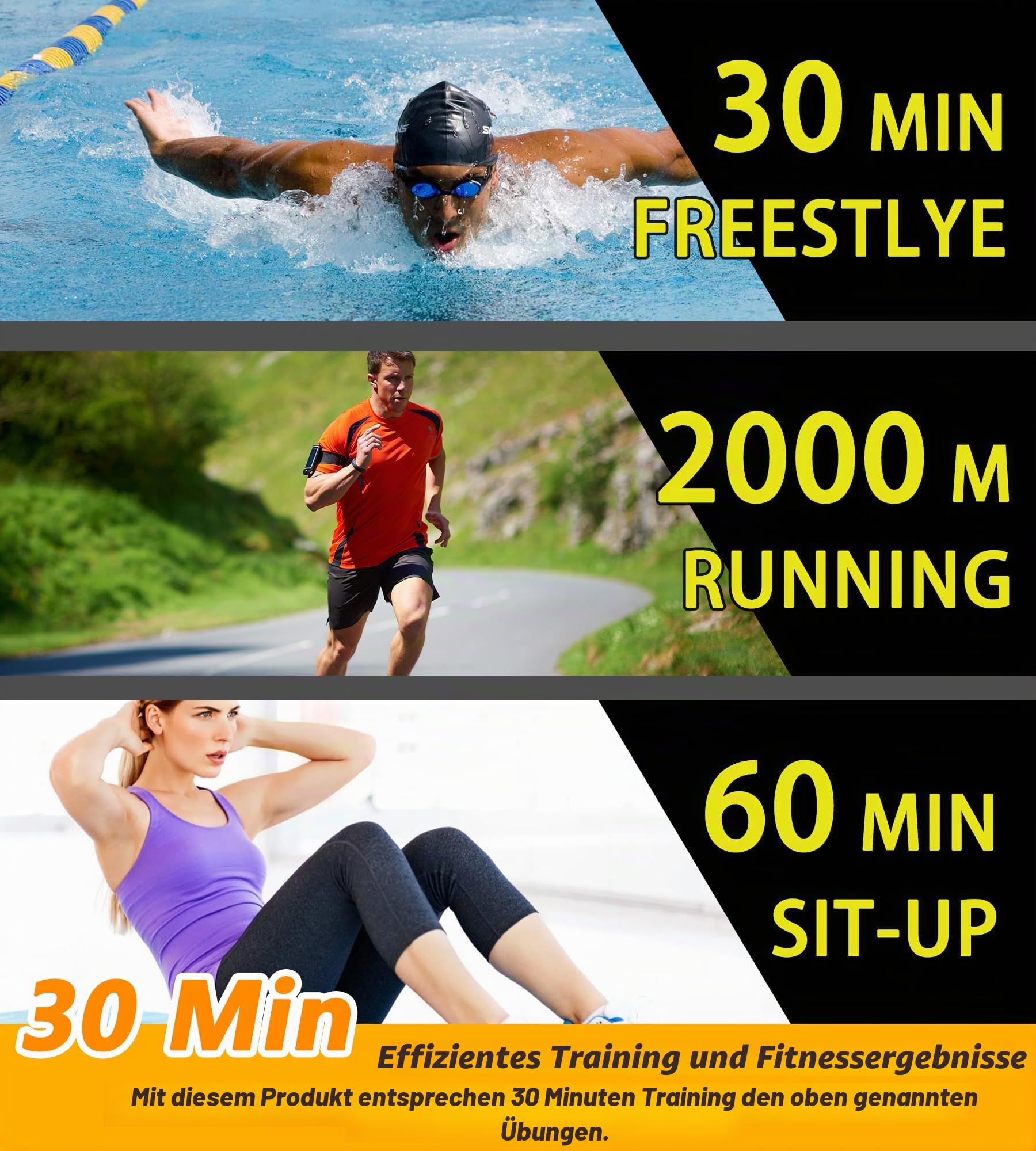 EMS Trainingsgerät Ganzkörper, Bauchtrainer Elektrisch Muskelstimulator EMS Bauchmuskeltrainer Fitness Electric Stimulators 10 Modi & 30 Intensitäten Zero Hard Homeful Übung