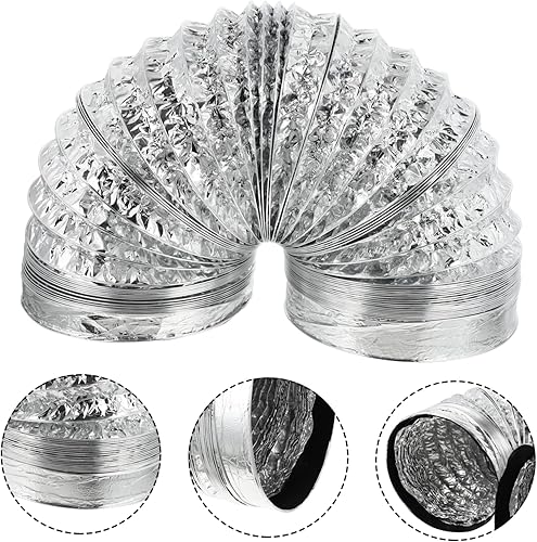 Miniatura 3 de DOITOOL Tubo de escape de campana extractora, tubo de escape flexible, conducto flexible, conducto flexible, conducto de secador, conducto de aire