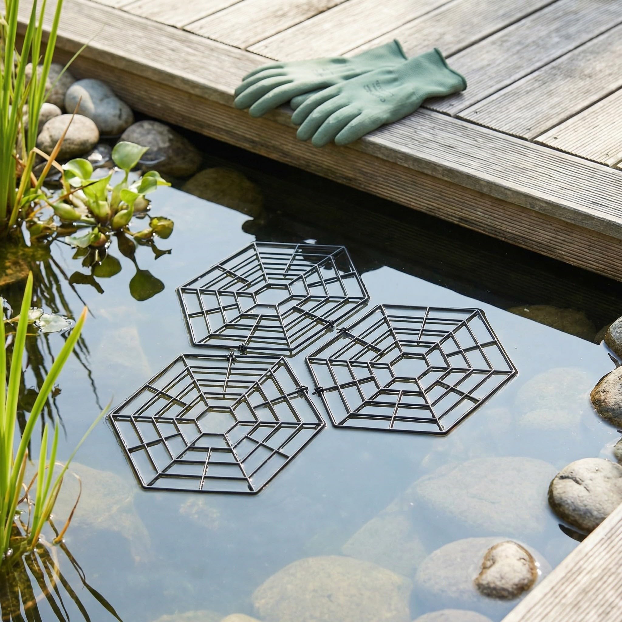40 Unidades Red Resistente a Aves y Garzas de Protección Hexagonal de Plástico para Estanques y Acuarios Adecuado para Proteger en Exteriores