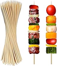 Bamboo Skewers 12 Inch Wooden Skewers Sticks for Grilling, BBQ, Shish Kabob, Fruit, Yakitori. More Size Choices 8"/10", 100 PCS (12inch X Φ4mm)