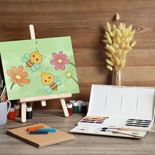 Miniatura 6 de COCHIE Adornos de madera para pintar para niños, fiesta del día de San Valentín, 12 piezas de rebanadas de madera preperforadas sin terminar para