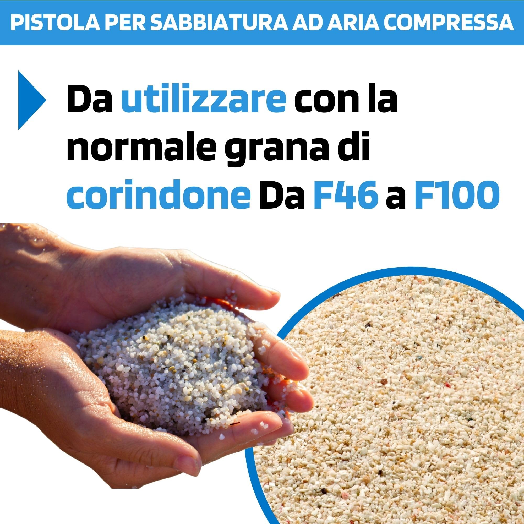 SW-Stahl 25070L Pistola per Sabbiatura Professionale ad Aria Compressa