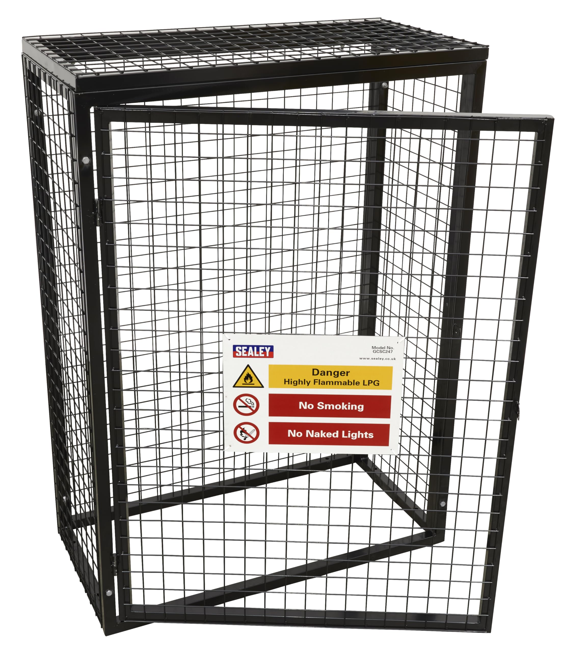 Sealey Safety Cage Powder Coated Galvanised2 X 47Kg Gas Cylinders Gcsc247