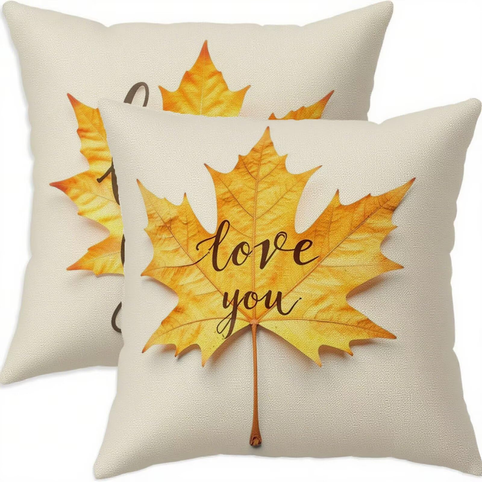 Housse coussin 65x65cm automne pour canapé et balcon chaleureux
