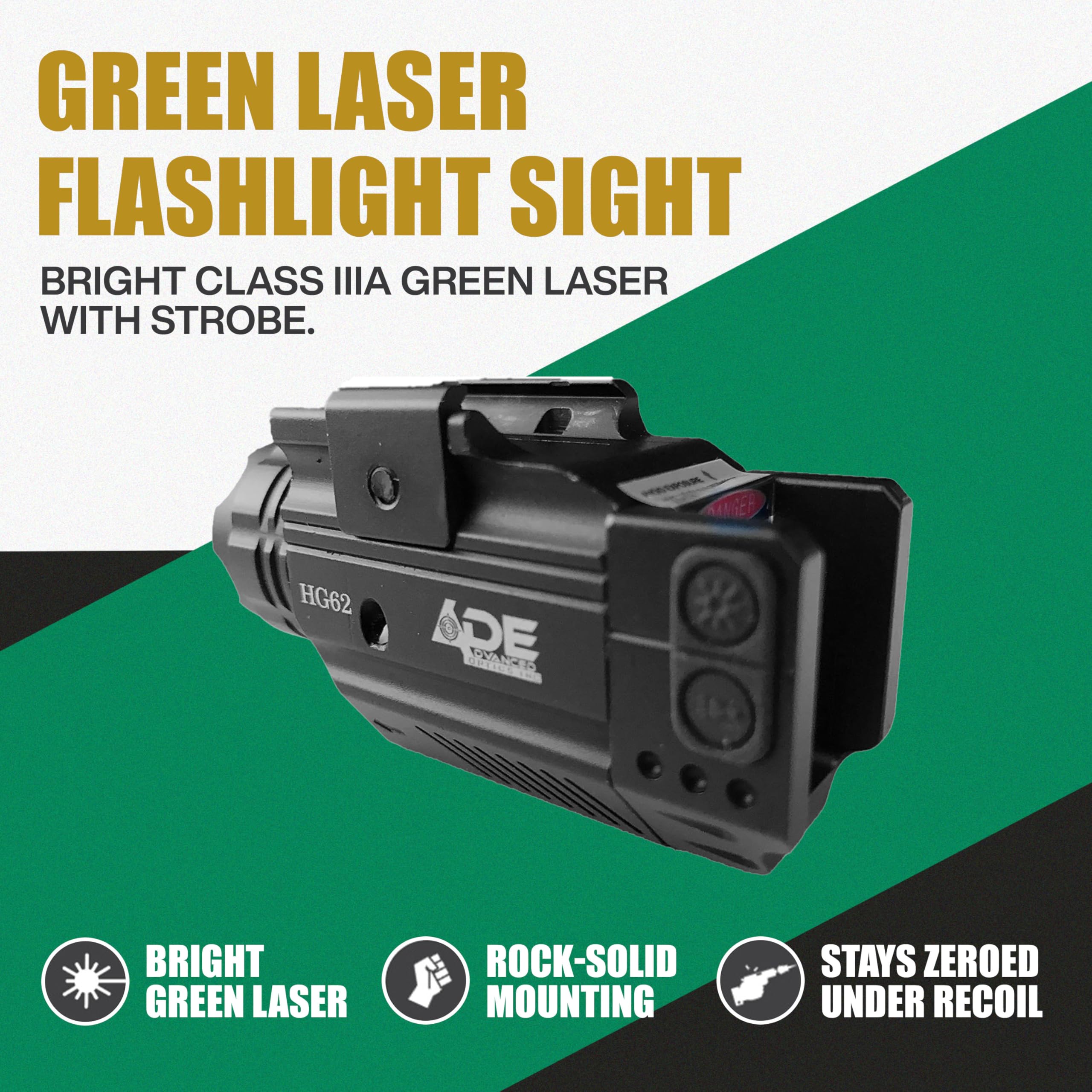 Amazon.com : ADE Advanced Optics HG62-1 Green Laser Flashlight