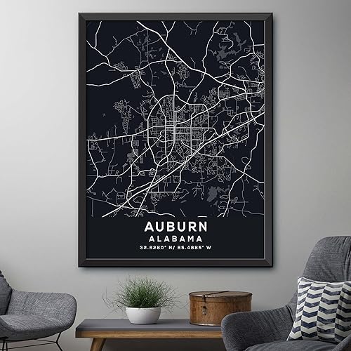 Miniatura 4 de Map of Auburn, Alabama, Evening (18x24)
